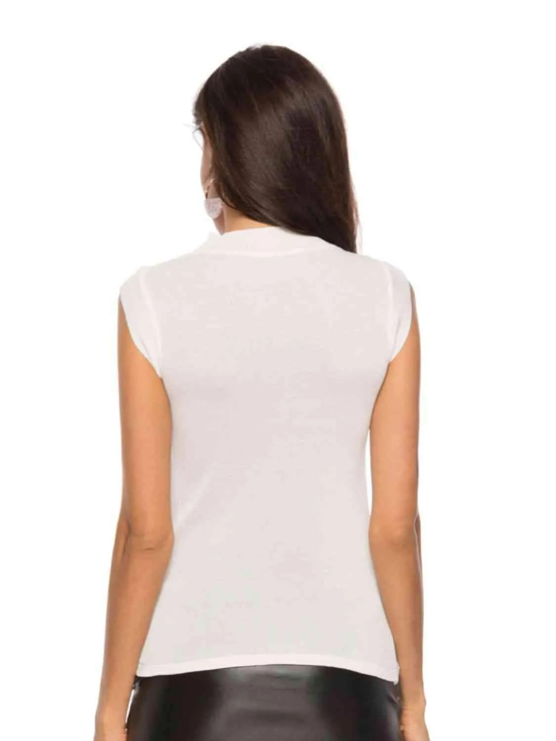 Mock Neck Knit Top Blouses - Tophatter Daily Deals