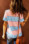 Stars and Stripes Crisscross Tee Women's T-Shirts - Tophatter Daily Deals