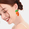 Stainless Steel Beaded Carrot Earrings Earrings - Tophatter Daily Deals