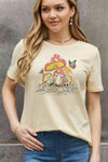 Simply Love Full Size Mushroom & Butterfly Graphic Cotton T-Shirt Women's T-Shirts - Tophatter Daily Deals