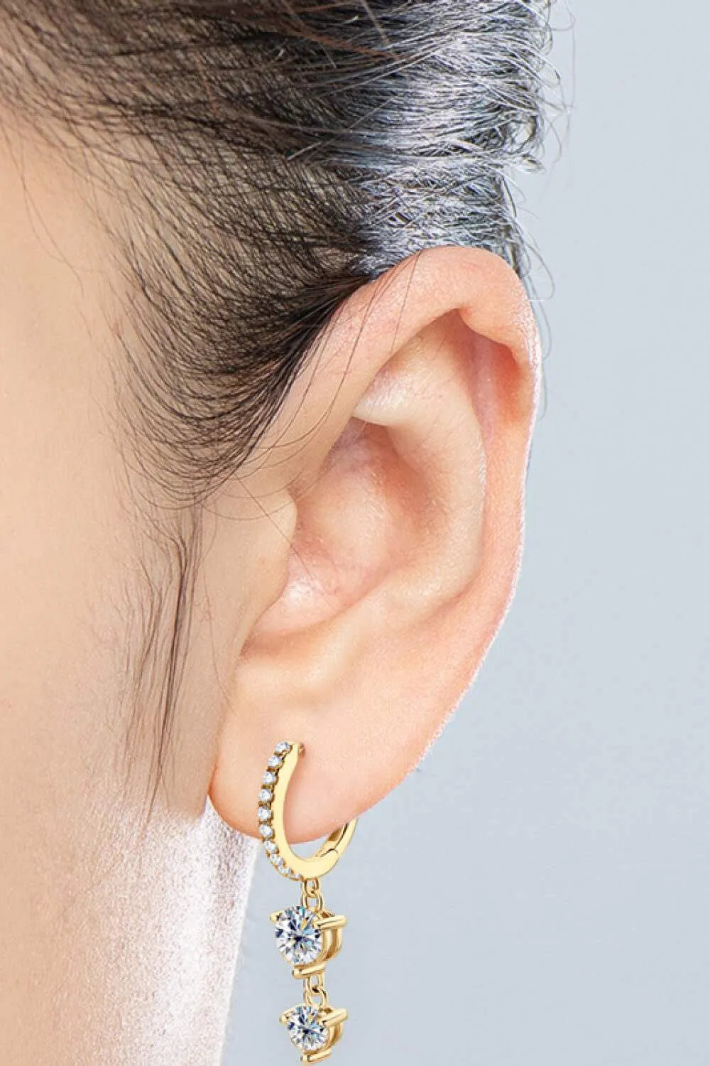 Adored Be The One Moissanite Drop Earrings Moissanite - Tophatter Daily Deals