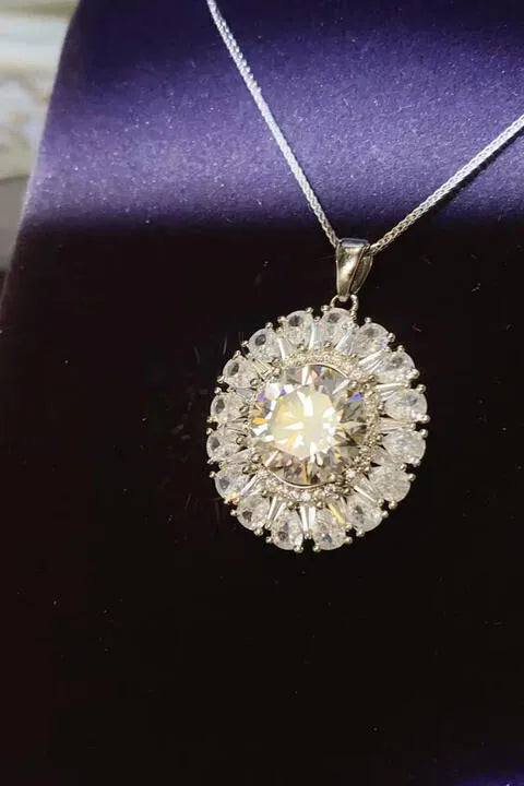 5 Carat Moissanite 925 Sterling Silver Necklace Moissanite - Tophatter Daily Deals