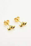 Inlaid 925 Sterling Silver Stud Earrings Earrings - Tophatter Daily Deals