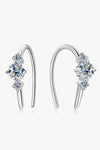 Moissanite 925 Sterling Silver Earrings Silver One Size Moissanite - Tophatter Daily Deals