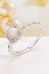 925 Sterling Silver Inlaid Opal Ring Opal - Tophatter Daily Deals