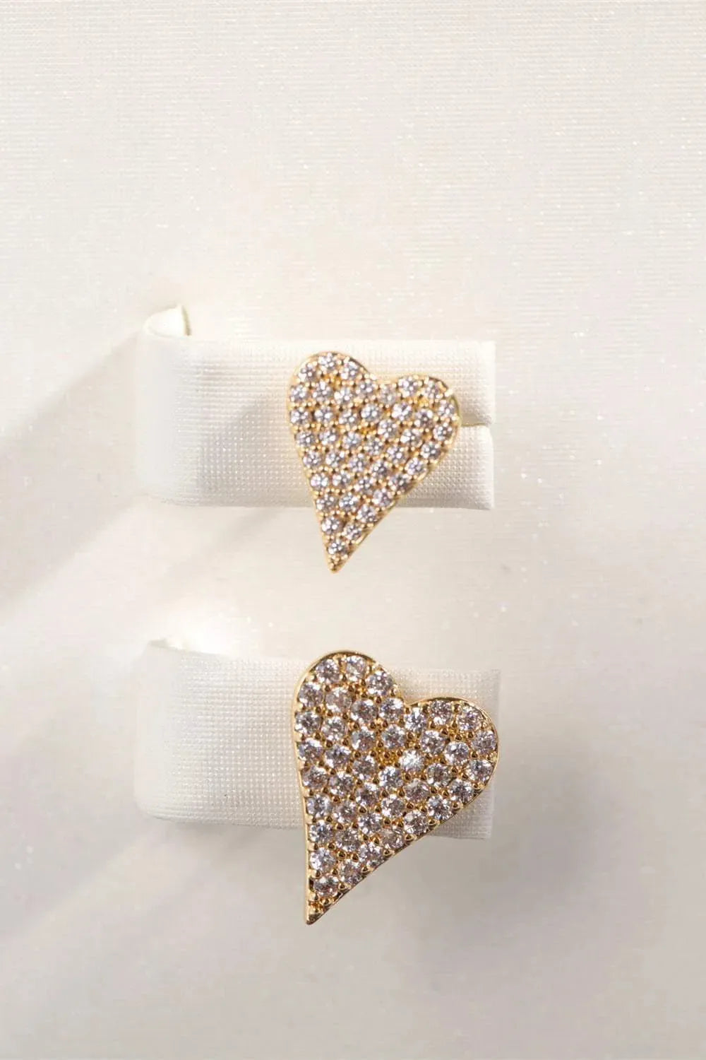 Zircon Decor Heart C-Hoop Drop Earrings Earrings - Tophatter Daily Deals