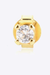 Zircon 925 Sterling Silver Stud Earrings Earrings - Tophatter Daily Deals