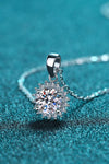 925 Sterling Silver Moissanite Pendant Necklace Moissanite - Tophatter Daily Deals