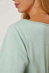 Boat Neck Lantern Sleeve Blouse Blouses - Tophatter Daily Deals