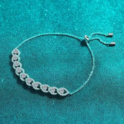 1 Carat Moissanite 925 Sterling Silver Bracelet Moissanite - Tophatter Daily Deals