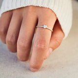 925 Sterling Silver Inlaid Zircon Heart Ring Rings - Tophatter Daily Deals