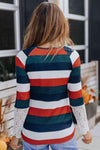 Double Take Striped Round Neck Raglan Sleeve Tee Women's T-Shirts - Tophatter Daily Deals