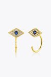 Zircon Geometric 925 Sterling Silver Earrings Gold One Size Earrings - Tophatter Daily Deals