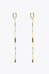 925 Sterling Silver Long Snake Chain Earrings Earrings - Tophatter Daily Deals