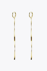 925 Sterling Silver Long Snake Chain Earrings Earrings - Tophatter Daily Deals