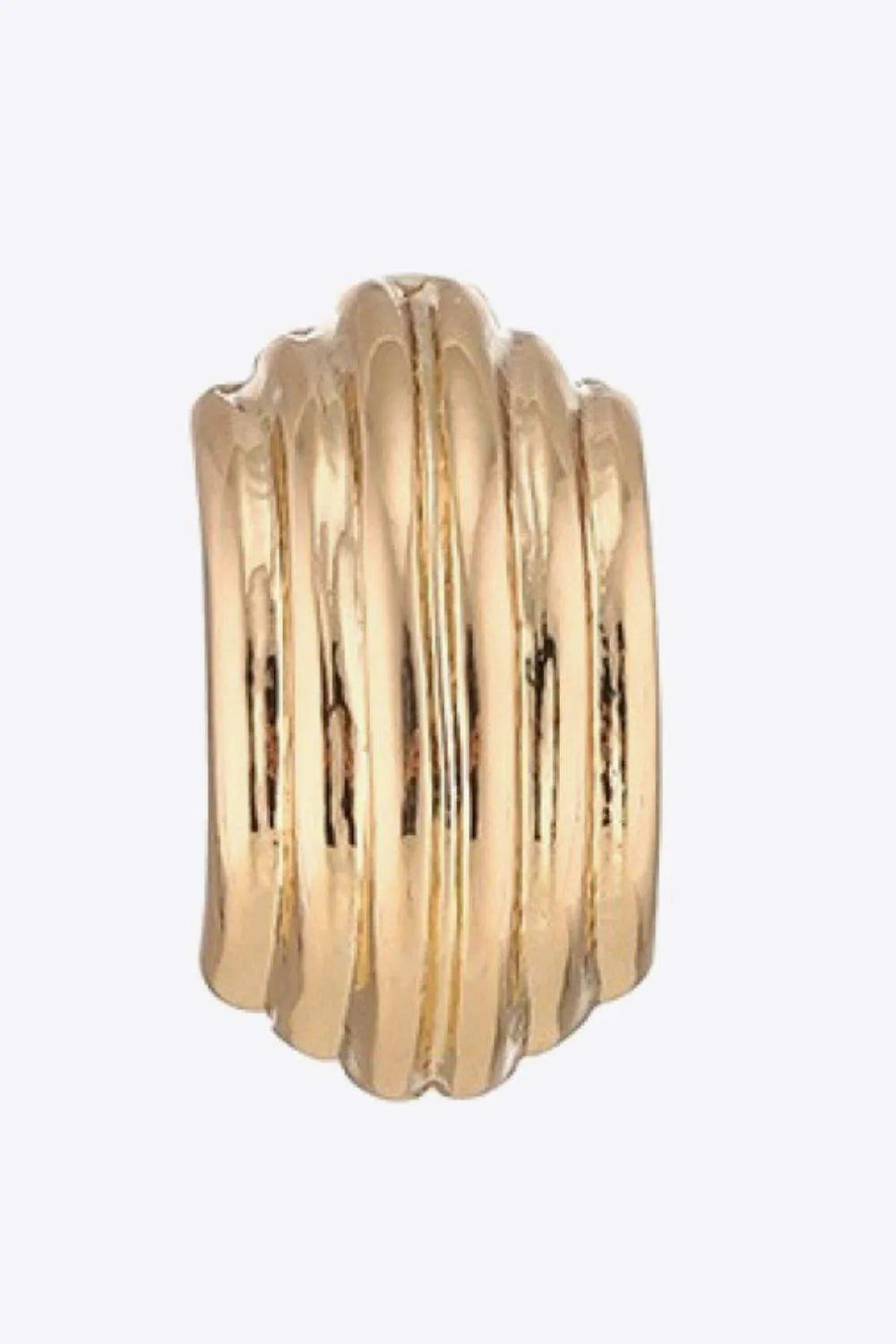 Ribbed Copper Earrings Earrings - Tophatter Daily Deals