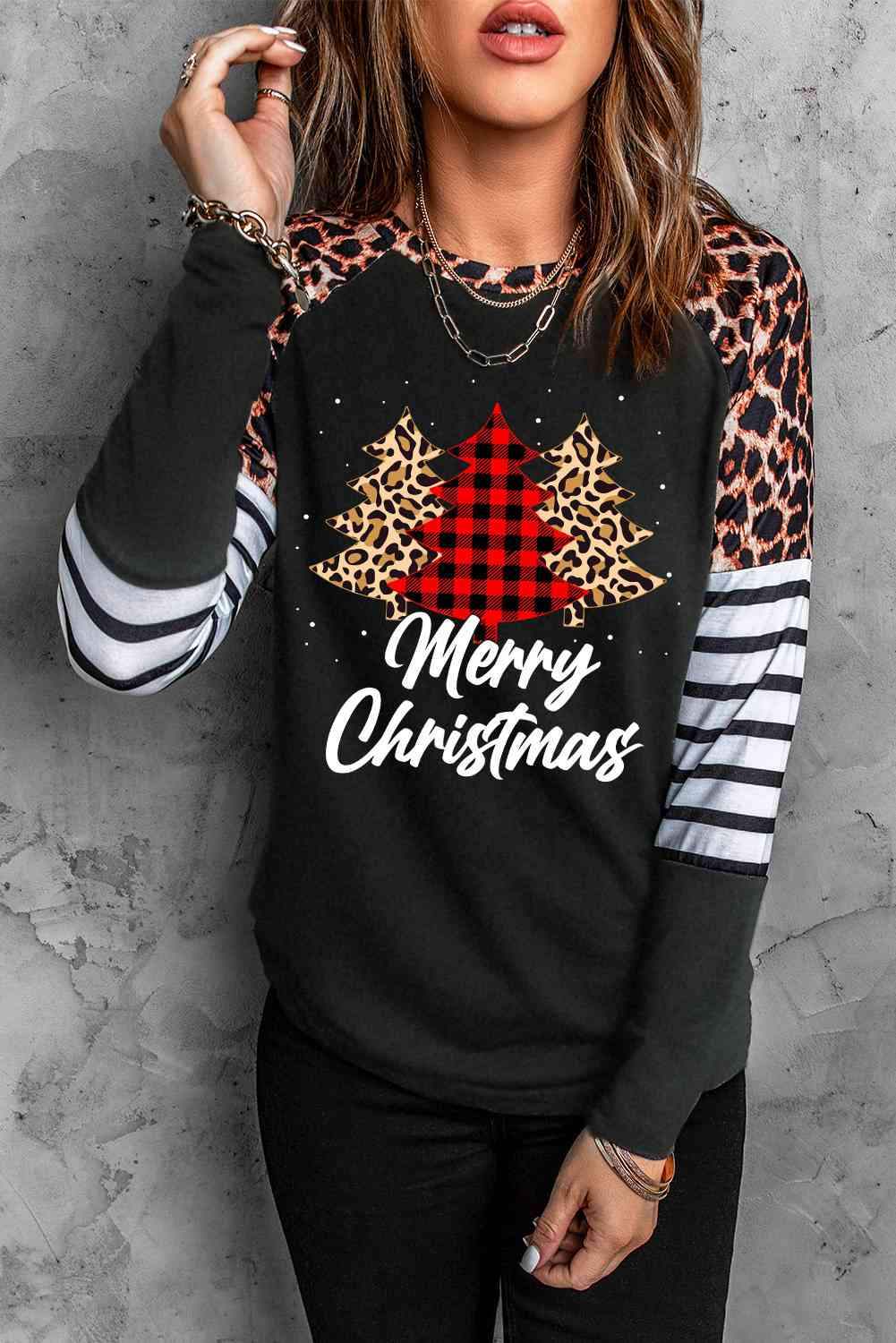 MERRY CHRISTMAS Graphic T-Shirt Women's T-Shirts - Tophatter Daily Deals