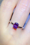 1 Carat Moissanite 4-Prong Solitaire Ring Purple Moissanite - Tophatter Daily Deals