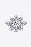 1 Carat Moissanite Flower Ring Moissanite - Tophatter Daily Deals