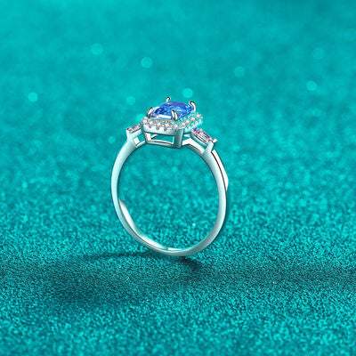 1 Carat Moissanite 925 Sterling Silver Ring Moissanite - Tophatter Daily Deals