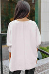 Round Neck Dolman Sleeve Textured Blouse Blouses - Tophatter Daily Deals