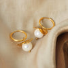 18K Gold-Plated Bead Dangle Earrings Earrings - Tophatter Daily Deals