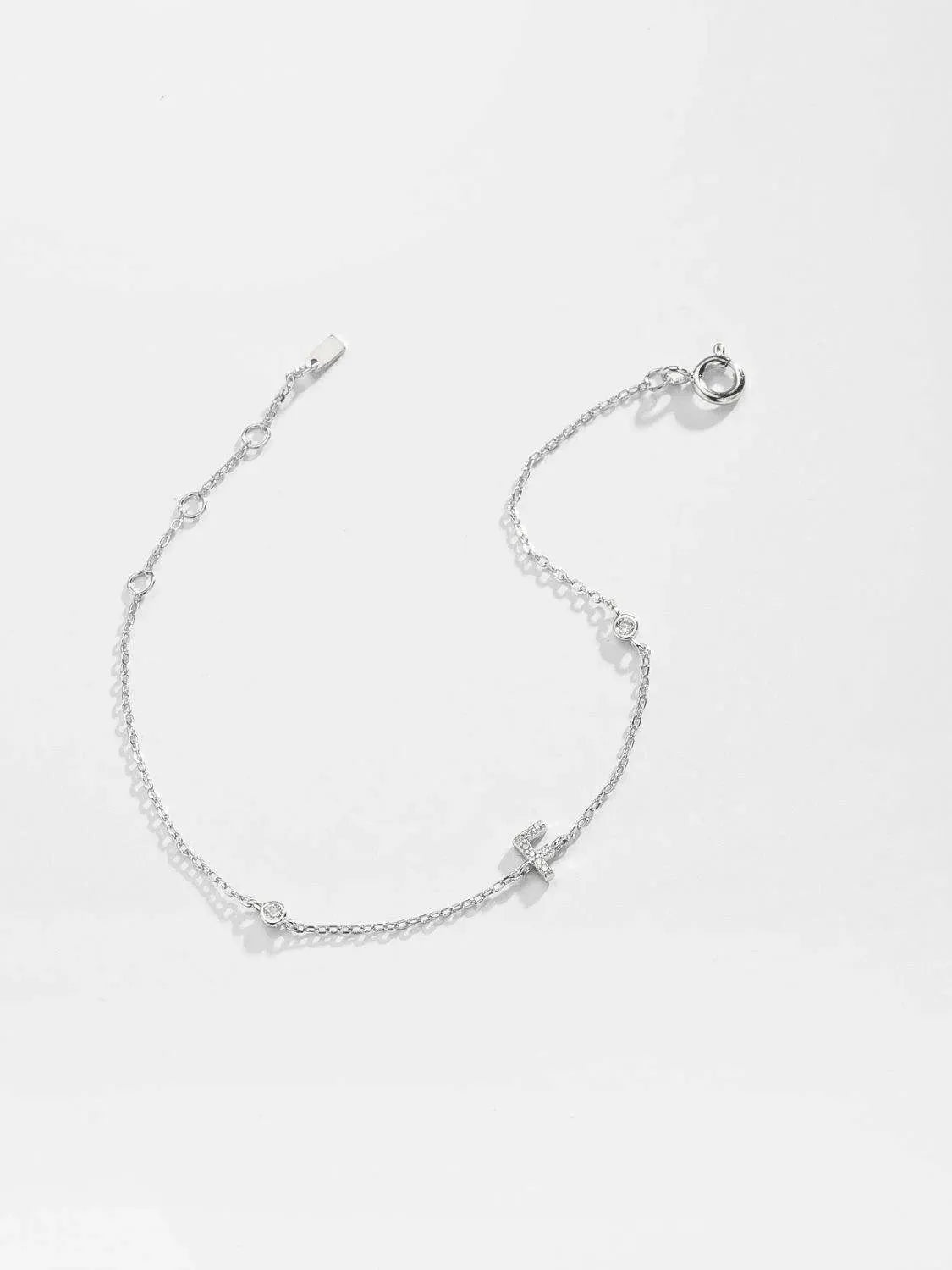 A To F Zircon 925 Sterling Silver Bracelet Bracelets - Tophatter Daily Deals