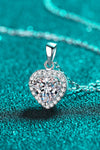 1 Carat Moissanite Heart Pendant Chain Necklace - Tophatter Deals