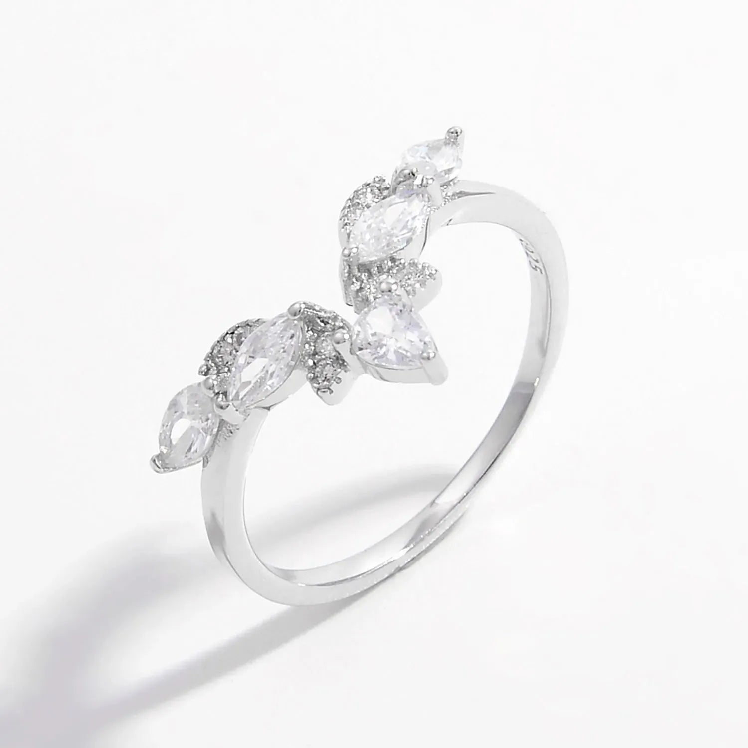 Inlaid Zircon 925 Sterling Silver Ring Rings - Tophatter Daily Deals