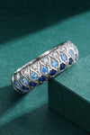 925 Sterling Silver Triple Row Zircon Ring Rings - Tophatter Daily Deals