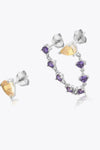 Zircon 925 Sterling Silver Mismatched Earrings Earrings - Tophatter Daily Deals