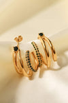 18K Gold Plated Cubic Zirconia Wrap C-Hoop Earrings Earrings - Tophatter Daily Deals