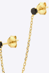 925 Sterling Silver Single Double-Piercing Earring Earrings - Tophatter Daily Deals
