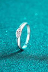 Moissanite Rhodium-Plated Ring Moissanite - Tophatter Daily Deals