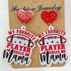 Heart Shape Sports Theme Acrylic Dangle Earrings Style G One Size Earrings - Tophatter Daily Deals