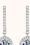 2 Carat Moissanite 925 Sterling Silver Drop Earrings - Tophatter Shopping Deals
