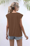 Round Neck Cap Sleeve Tee Women's T-Shirts - Tophatter Daily Deals