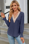 V-Neck Flounce Sleeve T-Shirt Women's T-Shirts - Tophatter Daily Deals