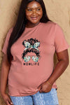 Simply Love Full Size MOM LIFE Graphic Cotton T-Shirt Women's T-Shirts - Tophatter Daily Deals