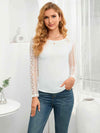 Tied Open Back Long Sleeve Top Women's T-Shirts - Tophatter Daily Deals