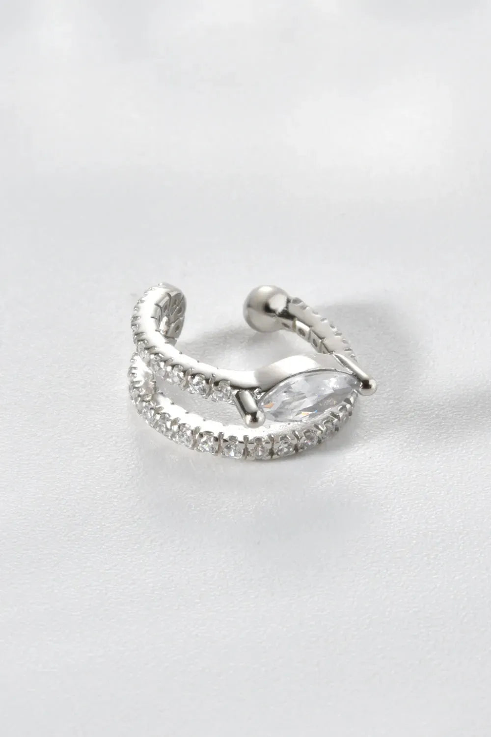 Inlaid Zircon Single Cuff Earring Earrings - Tophatter Daily Deals