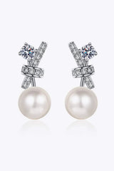 Pearl Moissanite Stud Earrings Moissanite - Tophatter Daily Deals