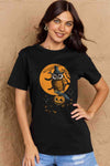 Simply Love Full Size Holloween Theme Graphic Cotton T-Shirt Women's T-Shirts - Tophatter Daily Deals