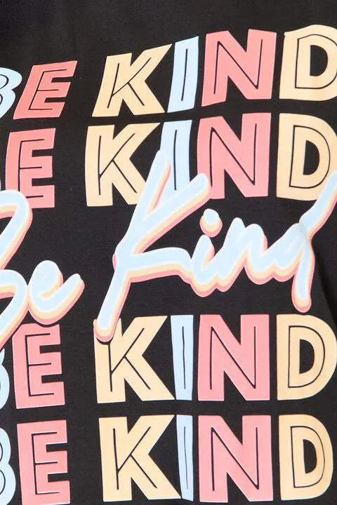 Simply Love BE KIND Graphic Round Neck T-Shirt Women's T-Shirts - Tophatter Daily Deals