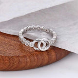 925 Sterling Silver Zircon Ring Rings - Tophatter Daily Deals
