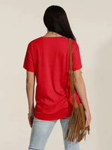 Cat Round Neck Dropped Shoulder T-Shirt Women's T-Shirts - Tophatter Daily Deals