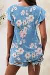 Printed Round Neck Short Sleeve T-Shirt Women's T-Shirts - Tophatter Daily Deals