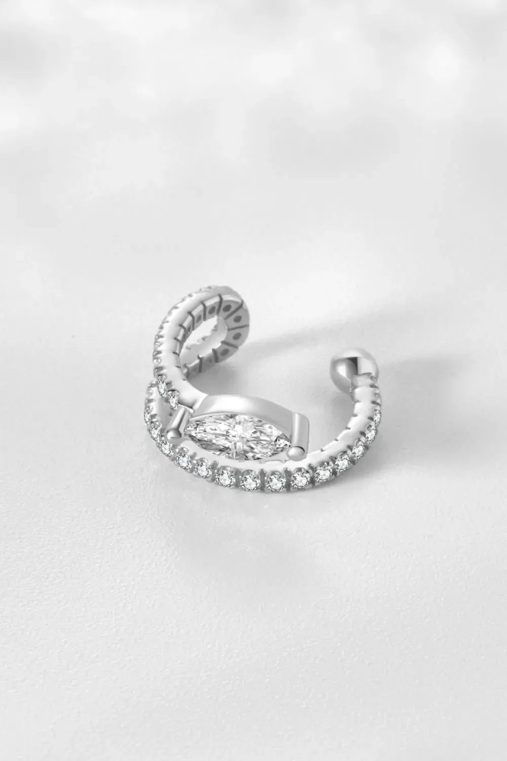 Inlaid Zircon Single Cuff Earring Earrings - Tophatter Daily Deals