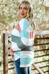 Plus Size Striped Slit Long Sleeve T-Shirt Women's T-Shirts - Tophatter Daily Deals