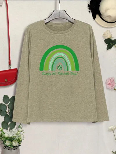 HAPPY ST. PATRICK'S DAY Round Neck T-Shirt Women's T-Shirts - Tophatter Daily Deals